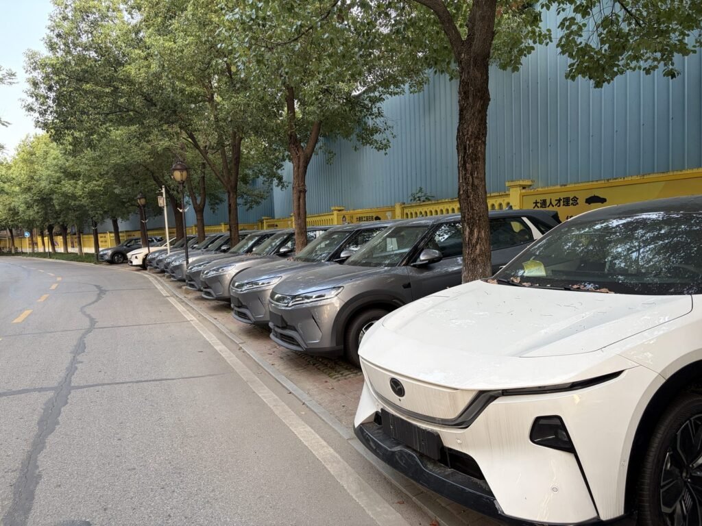 Overview of the MotoIntell stock yard in Wuhan, China